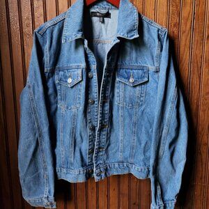Like New HUDSON Los Angelas Classic Denim Medium Wash Trucker Jacket - L/XL